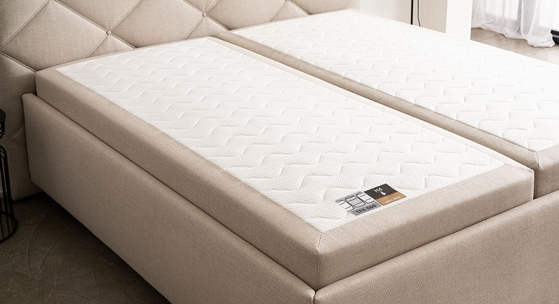 Polsterbett Detail Beige Matratze Breit Bettenstudio Sieker Velbert
