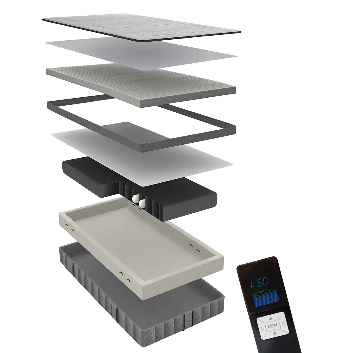 Matratze Schlafsystem Luftgefedert Aufbau Fernbedienung Matratze Schlafsystem Luftgefedert Aufbau Fernbedienung