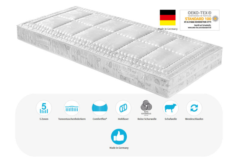 Matratze Taschenfederkern Malaga Bettenfachgeschaeft Bettenstudio Velbert Essen Wuppertal Bochum Sieker