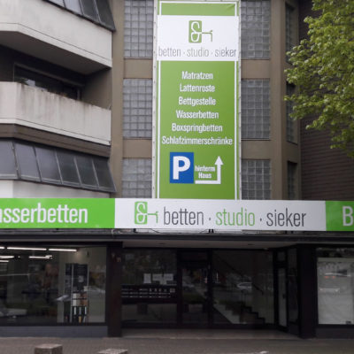 Studio Ansicht Fassade Bettenstudio Sieker Velbert Geschaeft