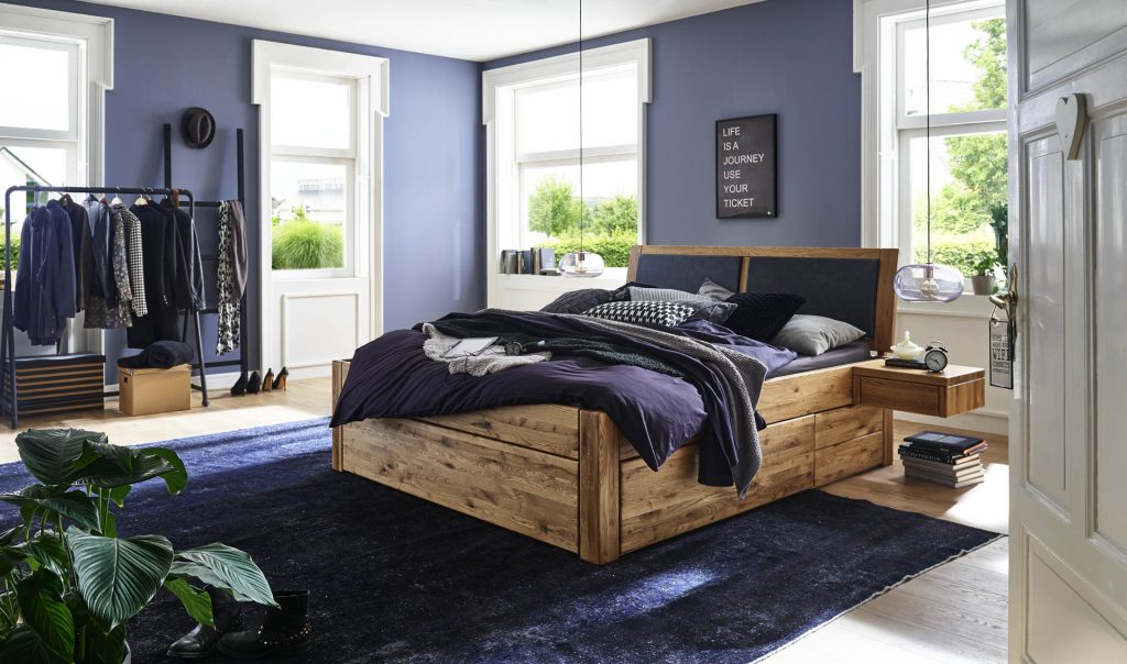 Tjornbo Doppelbett Bett Bettkasten Holz Tjoernbo Nachttisch Schubladen Schlafzimmer Sieker Velbert