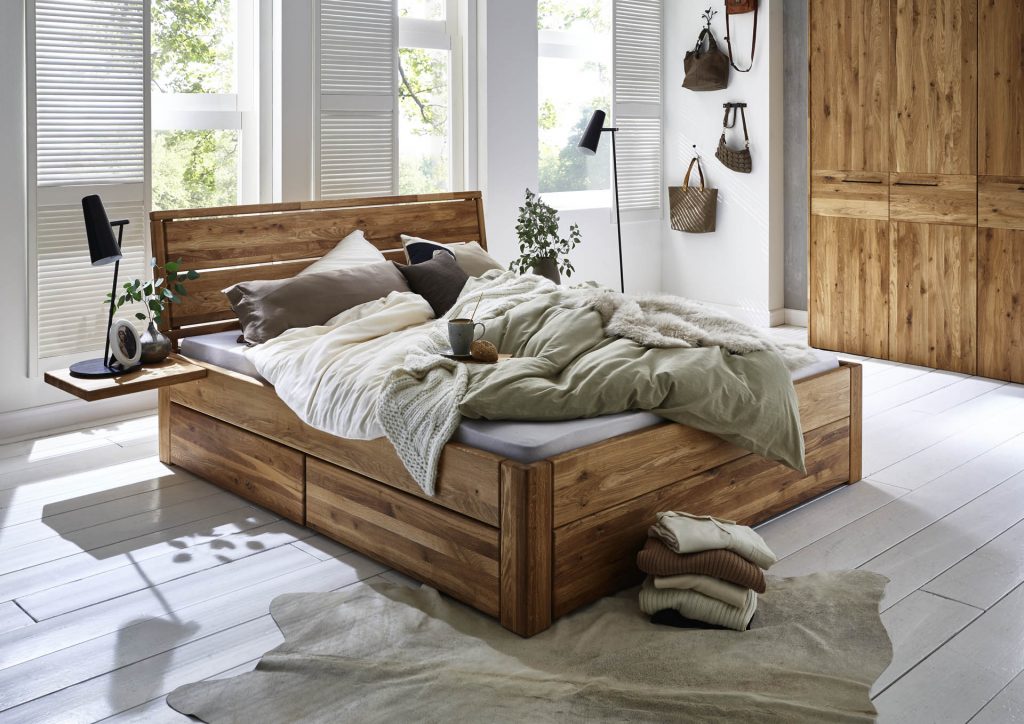 Tjornbo Doppelbett Bett Bettkasten Holz Tjoernbo Schlafzimmer Nachttisch Schubladen Sieker Velbert