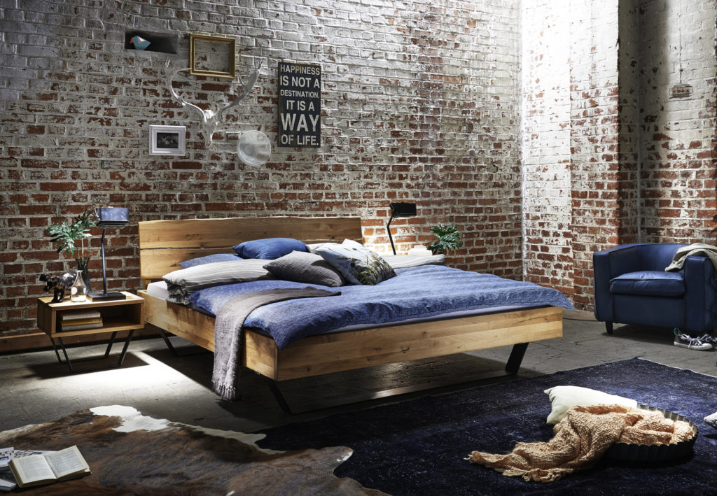 Tjornbo Doppelbett Metallfuss Holz Schlafzimmer Nachttische Modern Sleep Tjoernbo Sieker Velbert